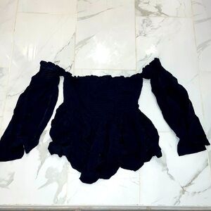 Black off shoulder top